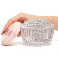 Comfort Puff with Glass Vanity Jar